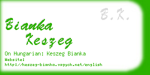 bianka keszeg business card